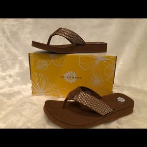 Yellow Box Bronze Flip-Flops